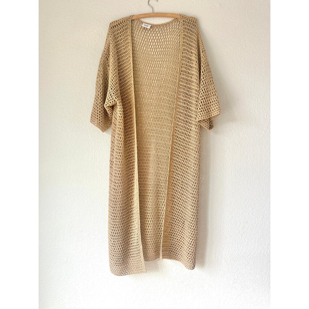 Anna & Ava Boho Knit Beach Cover Up Sweater Resort Wear OS